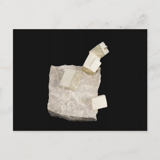 De Kristallen van het pyriet in Schalie Briefkaart (Voorkant)