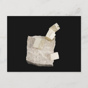 De Kristallen van het pyriet in Schalie Briefkaart