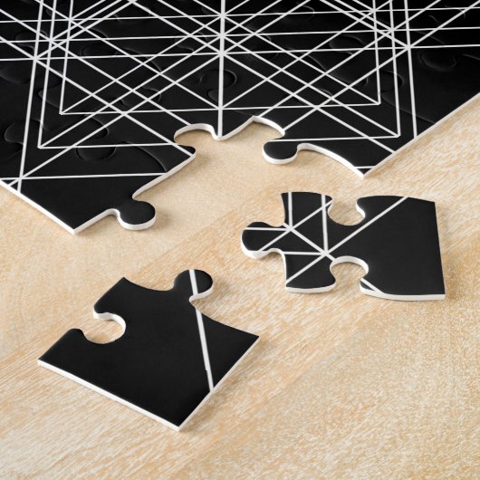 De kristaltempel-gesacrode meetkunde legpuzzel (Zijkant)