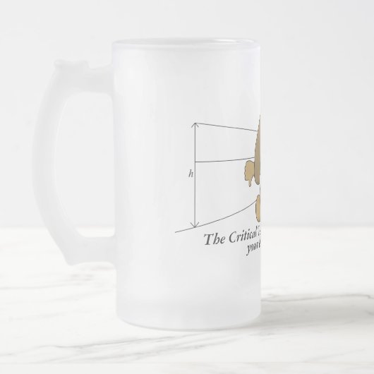 De kritische tapir keurt niet goed matglas bierpul (Links)