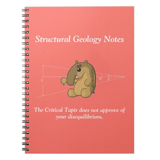 De kritische tapir- structurele geologie notitieboek (Voorkant)