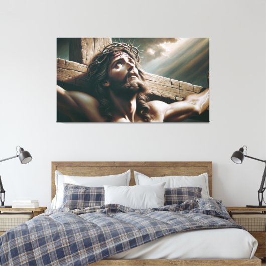De Kroatie van Jezus Canvas Afdruk (Insitu (Slaapkamer))