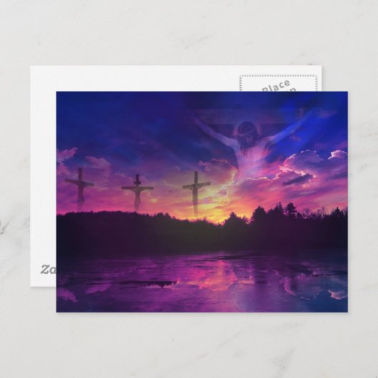 De Kroatie van Jezus Christus op het Kruis Briefkaart (Voorkant / Achterkant)