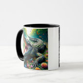 De krokodil, een gevreesde roofdier. mok (Voorkant links)