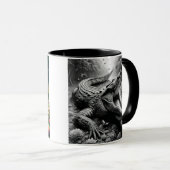 De krokodil, een gevreesde roofdier. mok (Voorkant rechts)