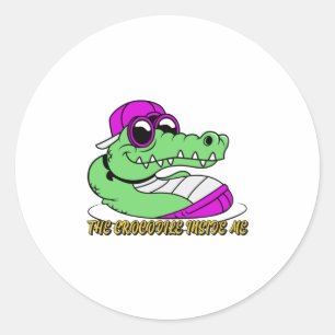 De krokodil in mij   schattig mooi ontwerp ronde sticker