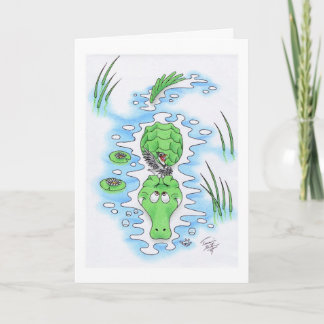 De Krokodil van de verjaardag Kaart