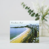 De Kromme van Copacabana, Rio de Janeiro, Brazilië Briefkaart (Staand voorkant)