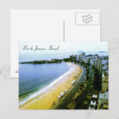 De Kromme van Copacabana, Rio de Janeiro, Brazilië Briefkaart (Voorkant / Achterkant)