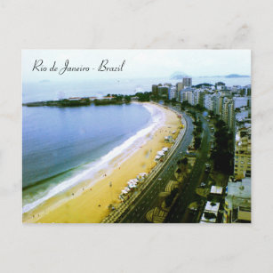 De Kromme van Copacabana, Rio de Janeiro, Brazilië Briefkaart