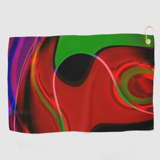 De kromme van de slag met lichte overlapping rood  golfhanddoek (Horizontaal)