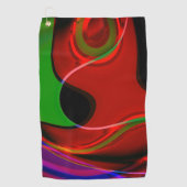 De kromme van de slag met lichte overlapping rood  golfhanddoek (Voorkant)