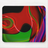 De kromme van de slag met lichte overlapping rood  muismat (Voorkant)