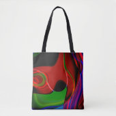 De kromme van de slag met lichte overlapping rood tote bag (Voorkant)