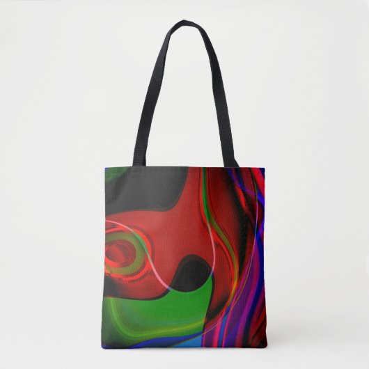 De kromme van de slag met lichte overlapping rood  tote bag (Voorkant)