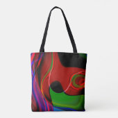 De kromme van de slag met lichte overlapping rood  tote bag (Achterkant)