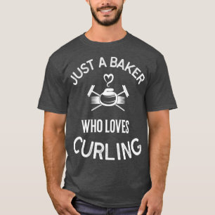 De krommende Speler enkel een Baker die van kromme T-shirt