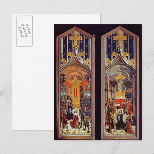 De kroning van David en Louis XII 1501 Briefkaart (Voorkant / Achterkant)