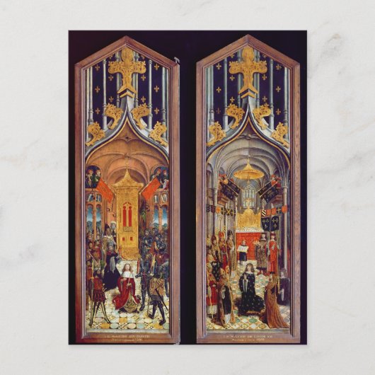 De kroning van David en Louis XII 1501 Briefkaart (Voorkant)