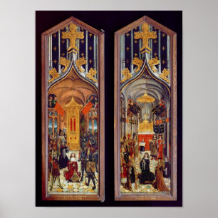 De kroning van David en Louis XII 1501 Poster