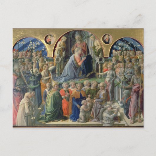 De kroning van de maagd, 1441-7 (tempera op p briefkaart (Voorkant)