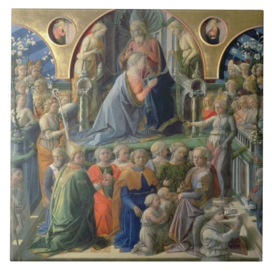 De kroning van de maagd, 1441-7 (tempera op p tegeltje (Voorkant)