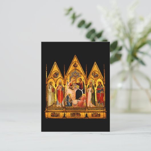 De kroning van de Maagd en de Middeleeuwse Heilige Briefkaart (Staand voorkant)