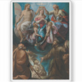 De kroning van de Maagd met Jozef en Franciscus Sticker (Voorkant)