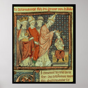 De kroning van Louis I "de pious" Poster