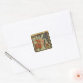 De kroning van Louis I "de pious" Vierkante Sticker (Envelop)