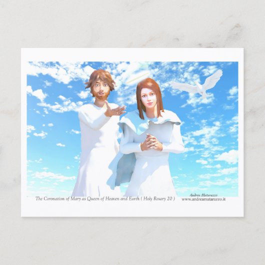 De Kroning van Maria - Koningin van Hemel en Aarde Briefkaart (Voorkant)