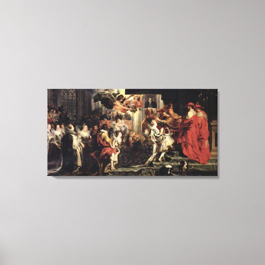 De kroning van Marie de Medici in St. Canvas Afdruk (Voorkant)