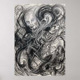 De kronkelende draad van spirituele geheugen muurk poster