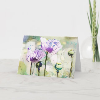 De kronkelende serie - Poppies Bedankkaart