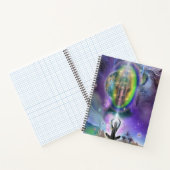 De Kroon Chakra kunst Notitieboek (Binnen)