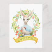 De Kroon en Konijn Gelukkige Pasen van de tulp Feestdagenkaart (Voorkant)