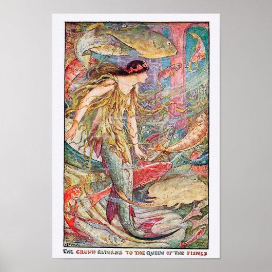 "De Kroon keert terug naar de koningin van de viss Poster (Voorkant)