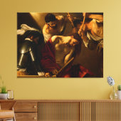 De kroon met doornen van Caravaggio (1602-1604) Canvas Afdruk (Insitu (Woonkamer))