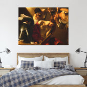 De kroon met doornen van Caravaggio (1602-1604) Canvas Afdruk (Insitu (Slaapkamer))