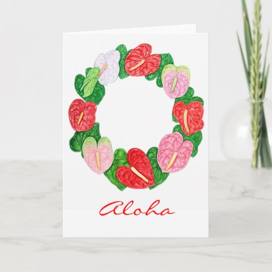 De Kroon van de anthurium Feestdagen Kaart (Voorkant)