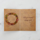 De Kroon van de Bladeren van de herfst Feestdagen Kaart (Binnen)