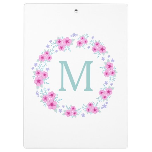 De Kroon van de bloem met het Monogram van de Klembord (Achterkant)