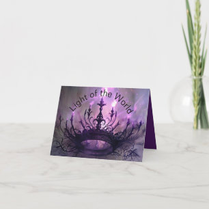 De kroon van de heerlijkheid verving de doornenkro feestdagen kaart