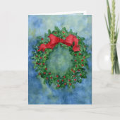 De Kroon van de Hulst van Kerstmis Feestdagen Kaart (Voorkant)