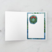 De Kroon van de Hulst van Kerstmis Feestdagen Kaart (Binnen)