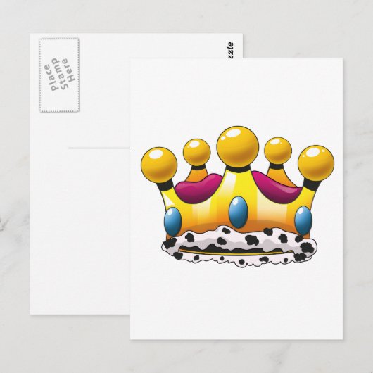 De kroon van de koning briefkaart (Voorkant / Achterkant)