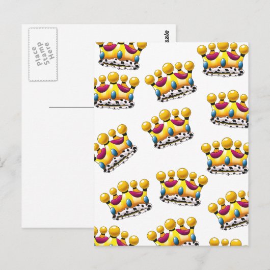 De kroon van de koning briefkaart (Voorkant / Achterkant)