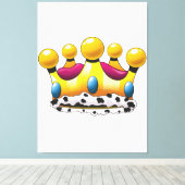 De kroon van de koning canvas afdruk (Insitu (Houten vloer))