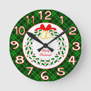 De Kroon van de Plaid van Kerstmis Ronde Klok