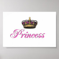 De kroon van de prinses in heet roze
